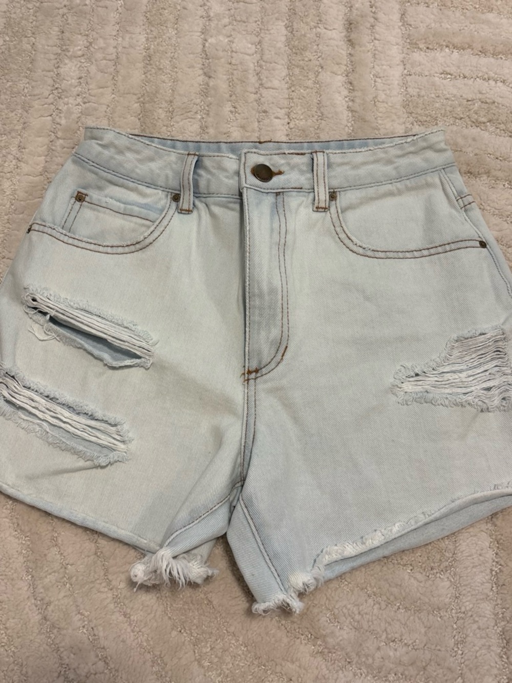 Billabong Light Wash Distressed Denim Women’s Shorts